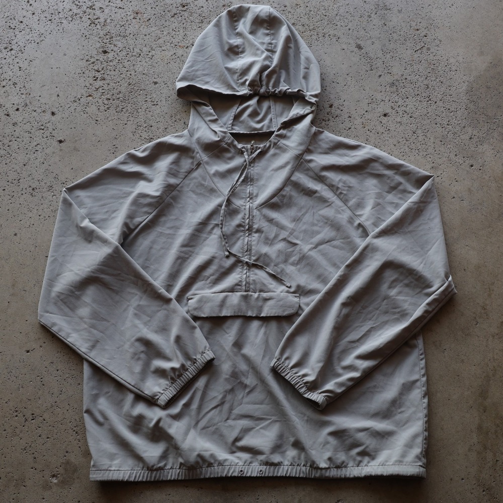 GapBody Womens XL Gray Hooded Anorak Half Zip Pullover Windbreaker Jacket